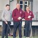 <Our Captains. Ian Brindle, Wendy Brearley  and Junior Captain Fred Hunt